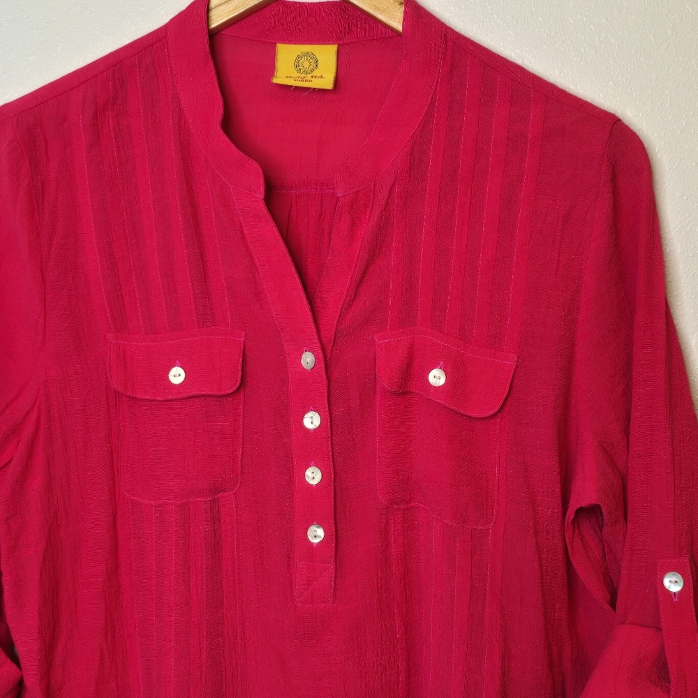 Ruby Rd. Petite Medium Pullover Shirt Fuschia Pin… - image 2